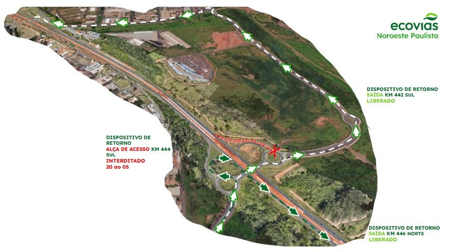 Obras na Washington Luís interditam faixas e alteram trânsito em Rio Preto