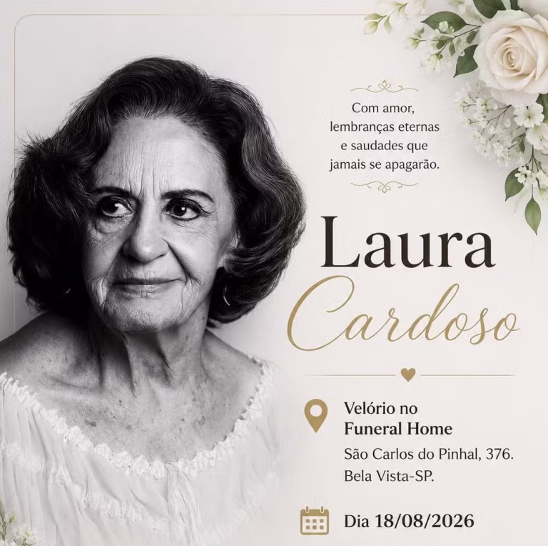 Velório de Laura Cardoso, morta aos 98 anos, reúne familiares e amigos em São Paulo